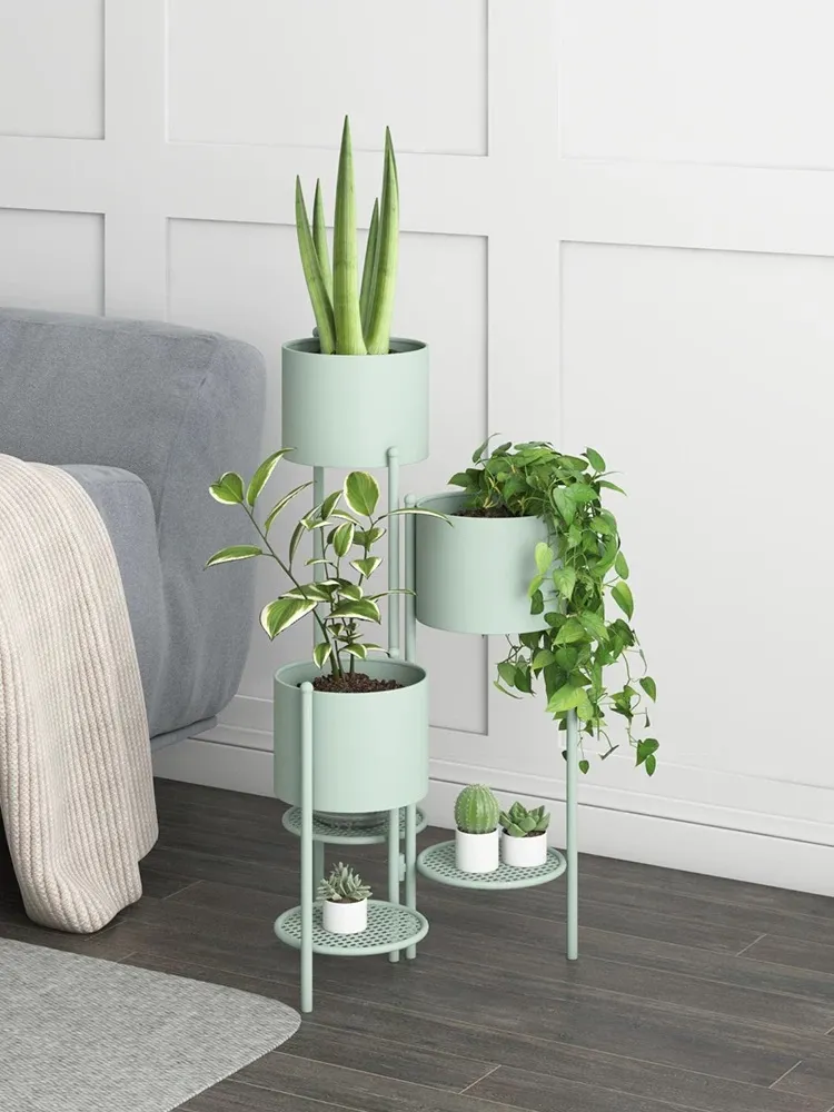 FOLDABLE 6 TIER PLANT HOLDER WITH 3 POTS FOLDABLE 6 TIER PLANT HOLDER WITH 3 POTS